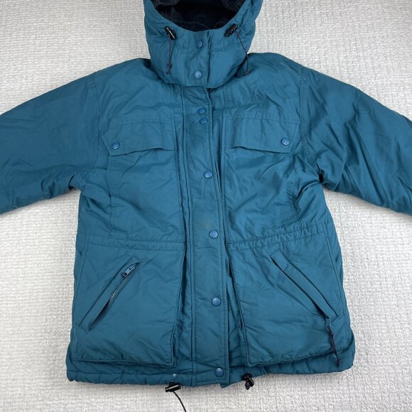 Vintage Retro REI Blue Goose Down Quilted Mountain Parka Jacket Hooded (*Read*) - Picture 13 of 16
